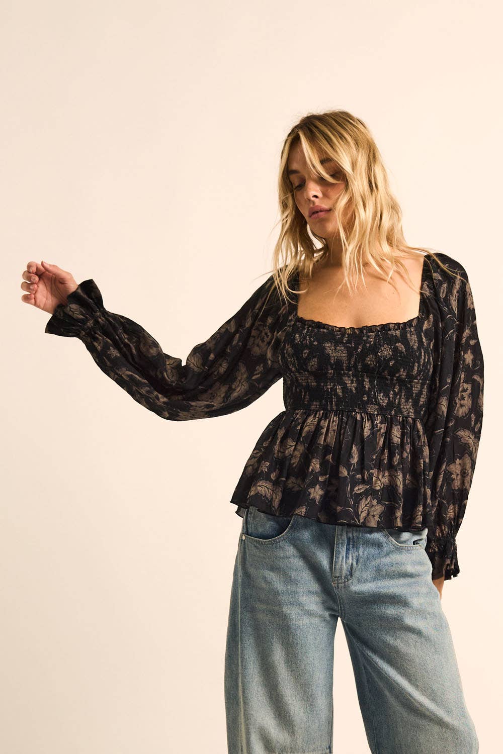 Floral Smocked Top