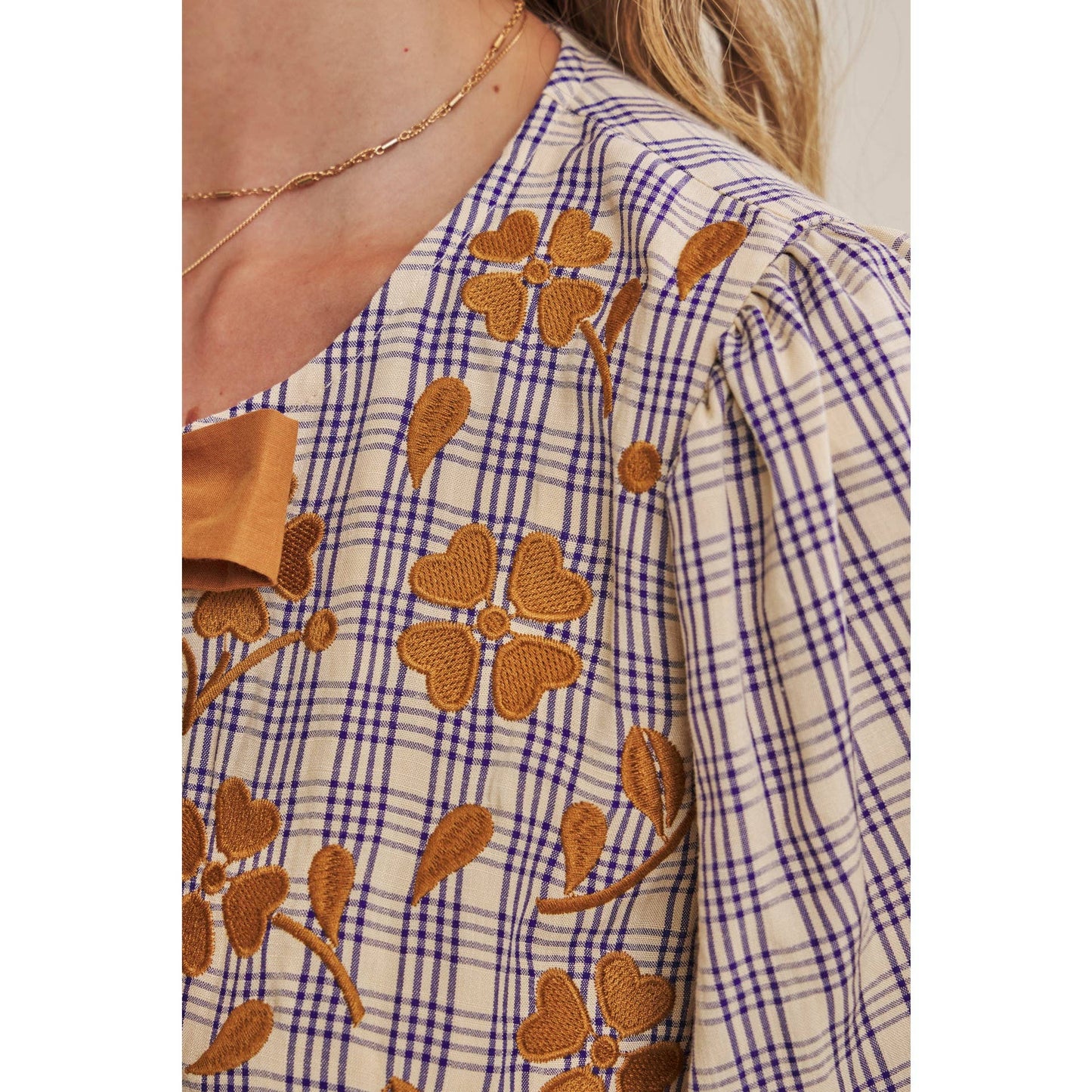 French Embroidered Babydoll Top