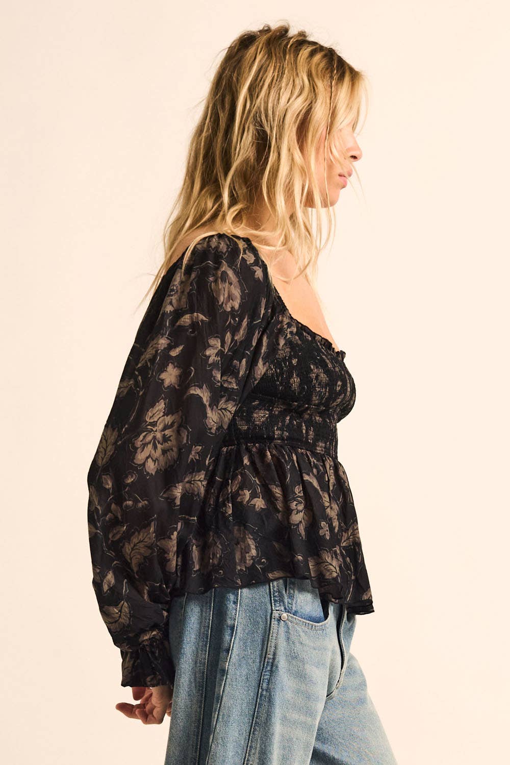 Floral Smocked Top
