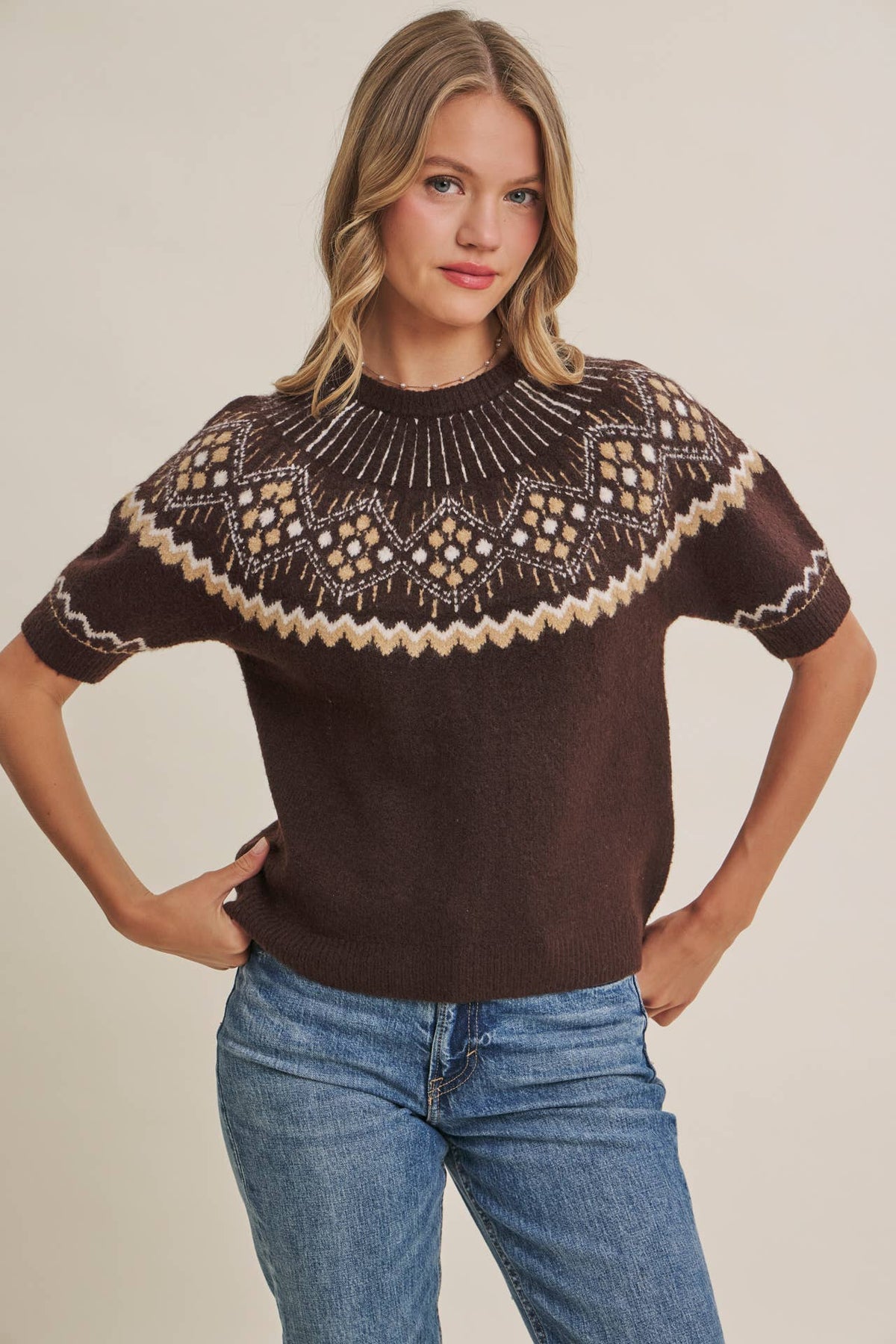 Fireside Nordic Sweater Top