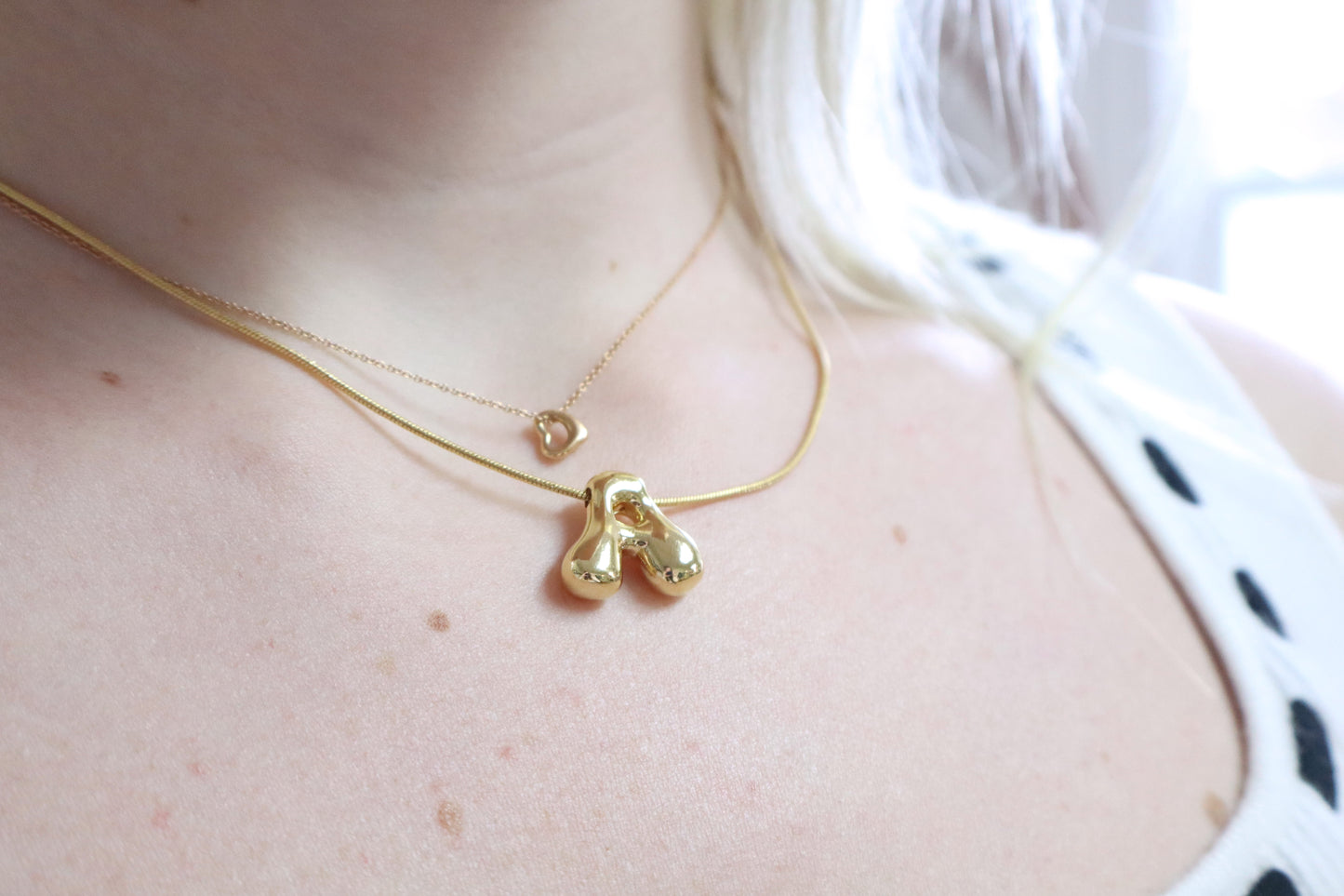 Bubble Monogram Necklace