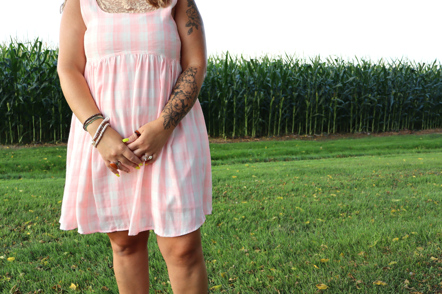 Pink Gingham Dress