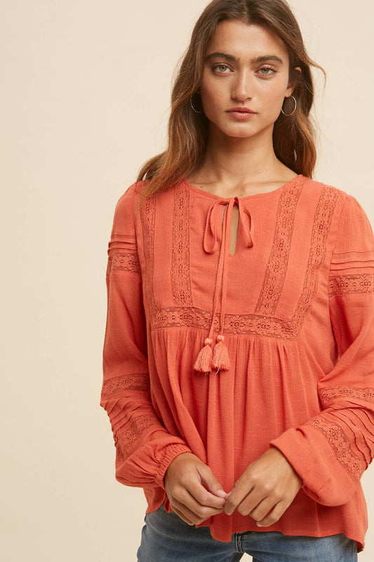 Boho Peasant Top