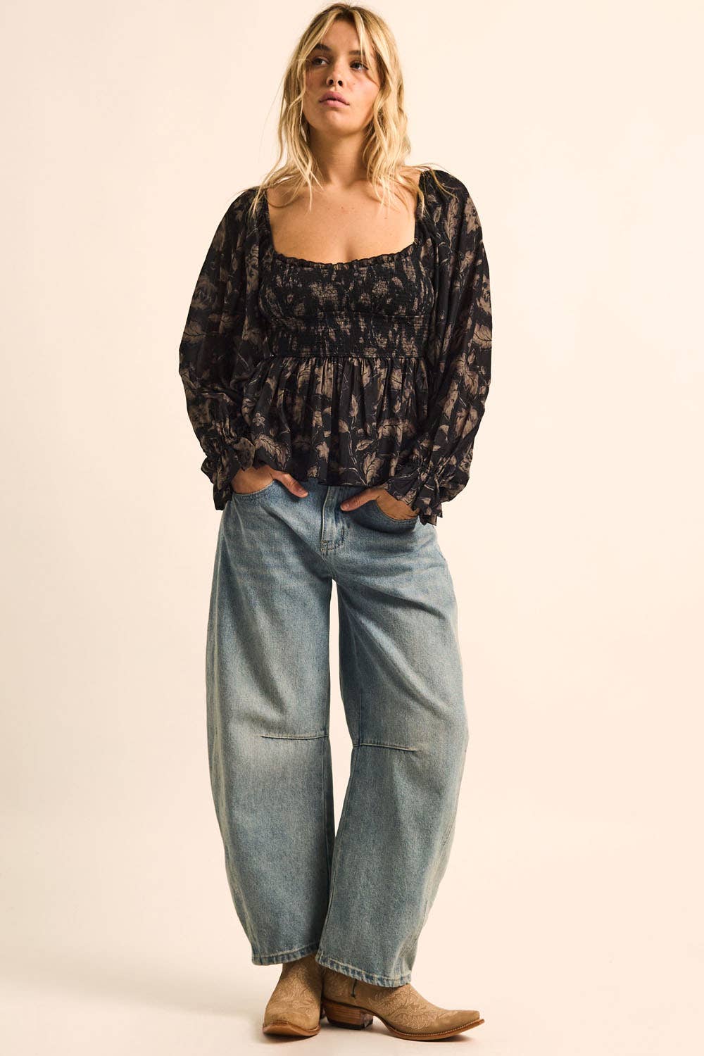 Floral Smocked Top
