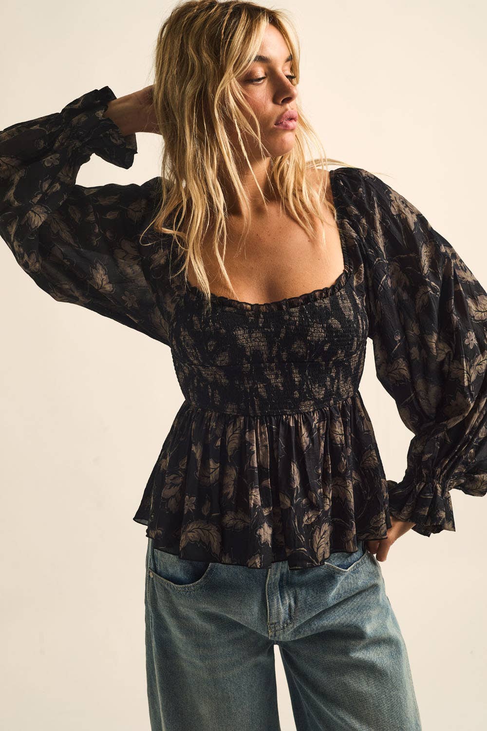 Floral Smocked Top