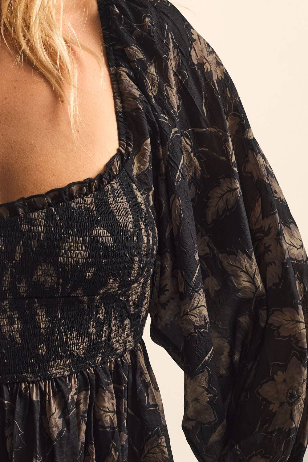 Floral Smocked Top
