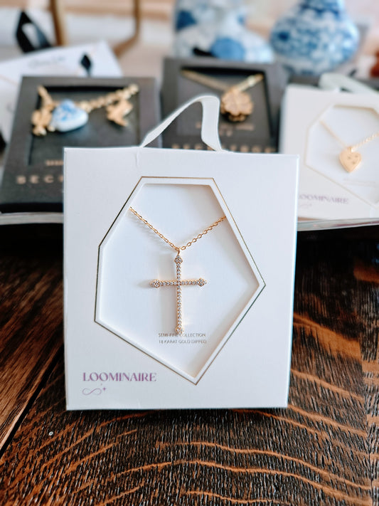 Crystal Cross Necklace