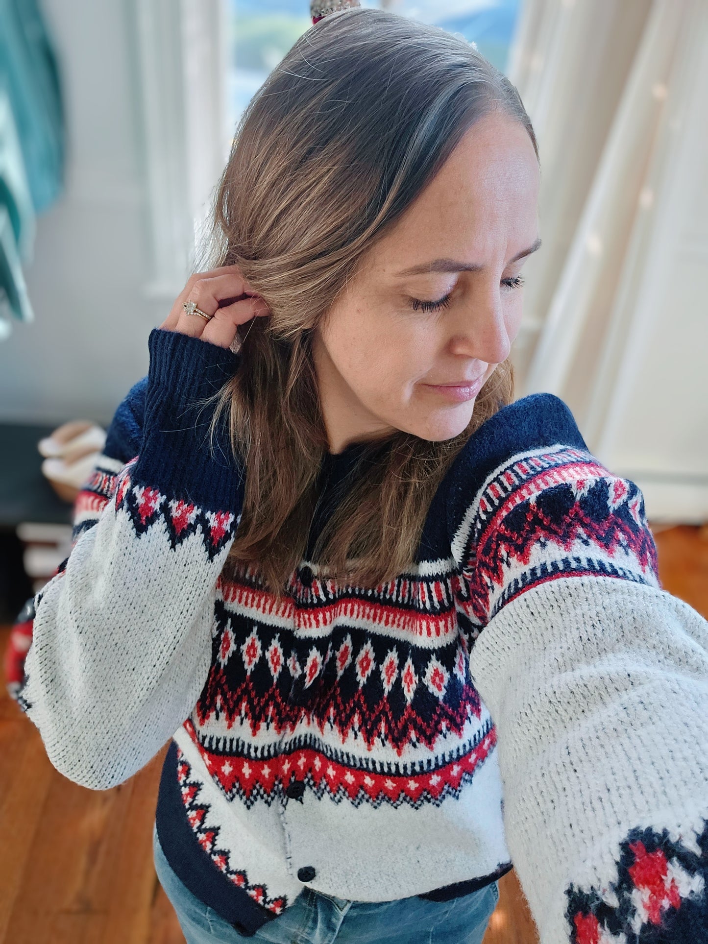 Nordic Button Sweater
