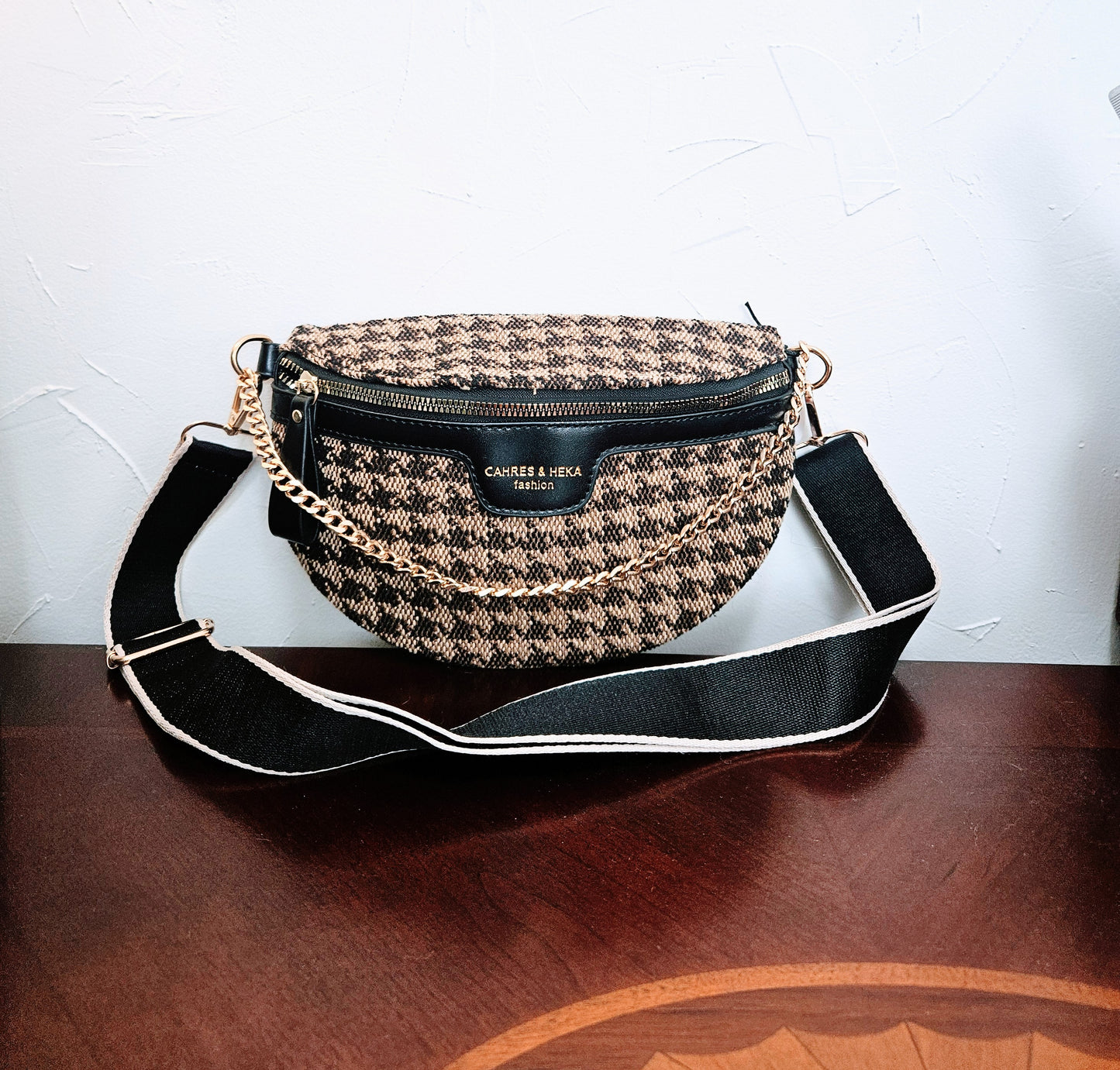 Houndstooth Crossbody